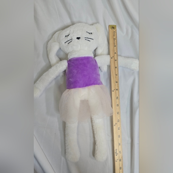 Ballerina Bunny Rabbit Soft Plush Stuffed Toy Velcro Hands - Picture 4 of 8